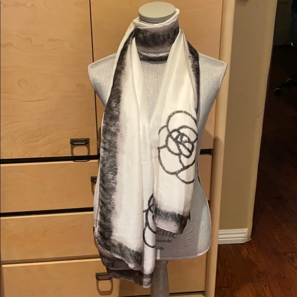 Chanel large silk scarf or wrap